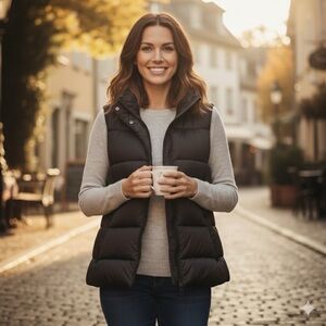 Old Navy Black Puffer Vest